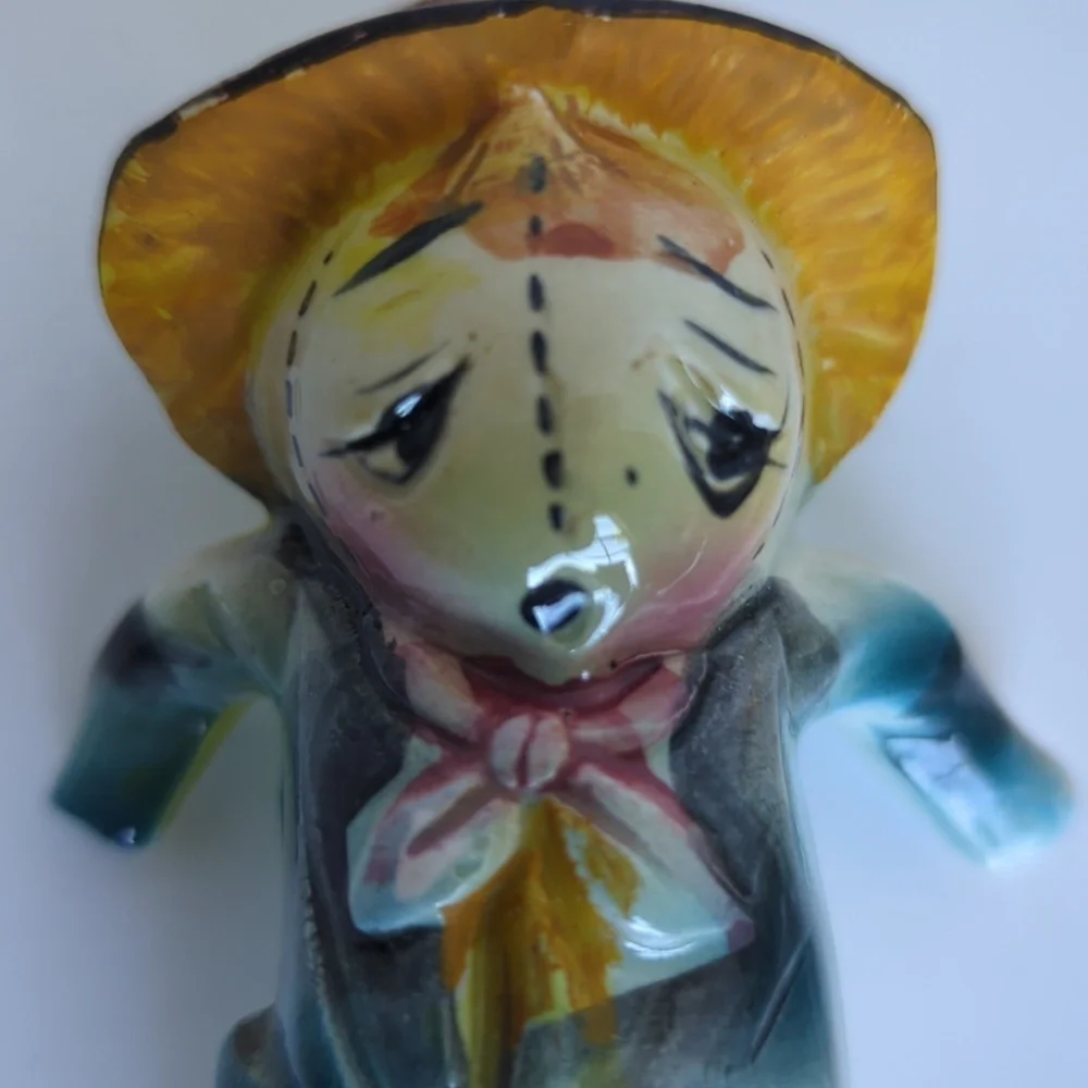 Vintage scarecrow salt and pepper shakers anthropomorphic by Holt Howard Japan